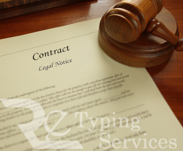 legal documents typing